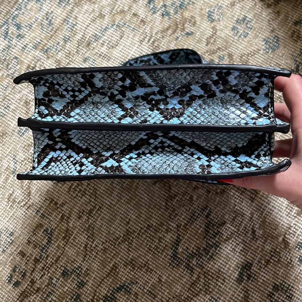 Zara Faux Python Mini Top Handle Purse - Picture 3 of 5